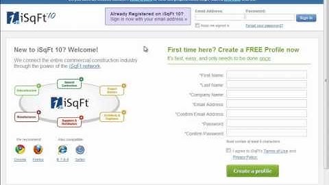 iSqFt 10 Video Series - Creating a profile on iSqFt 10