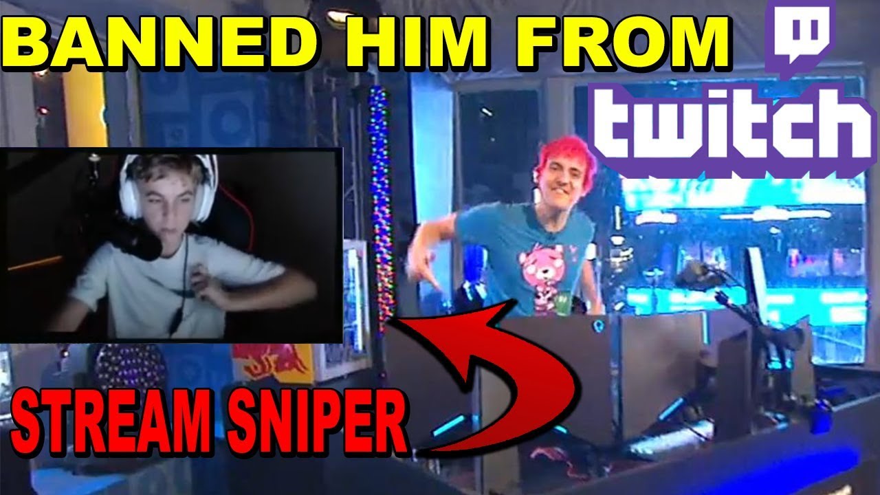 ninja nyc stream sniping kid gets banned from twitch fortnite - how to stream snipe fortnite on twitch