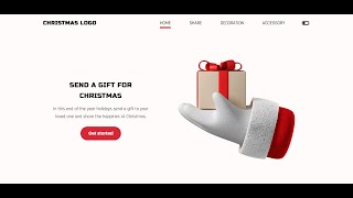 Responsive Christmas Landing Page Website  HTML -  CSS - JavaScript /  -- Preview