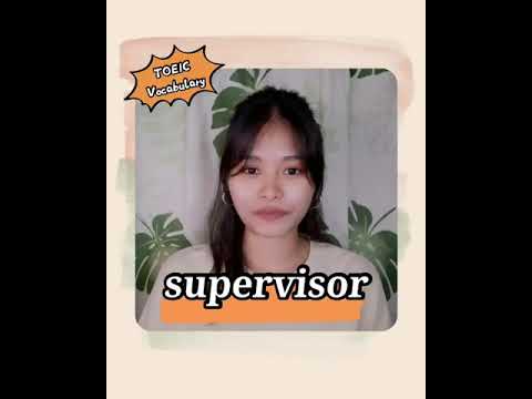 Supervisor | Hal4 TOEIC Vocabulary #shorts