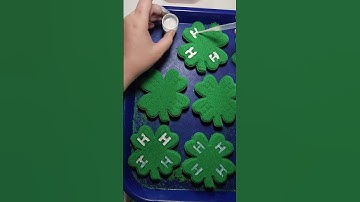 Painting 4-H Clovers! Proceeds of these go to my local 4-H program. #bathbomb #4H