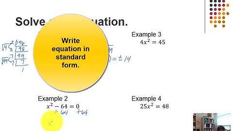 8.1a Solving Quadratic Equations with the Square Root Property