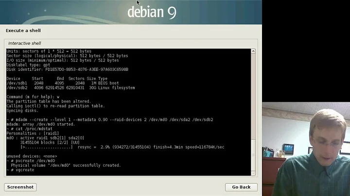 Debian Server Setup with RAID
