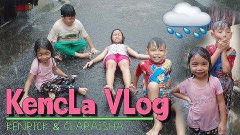 Perdana mandi air hujan 🌈🌧 | serunya bermain bebas saat hujan deras