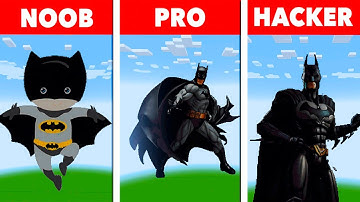 NOOB VS PRO VS HACKER Minecraft Pixel art BATMAN