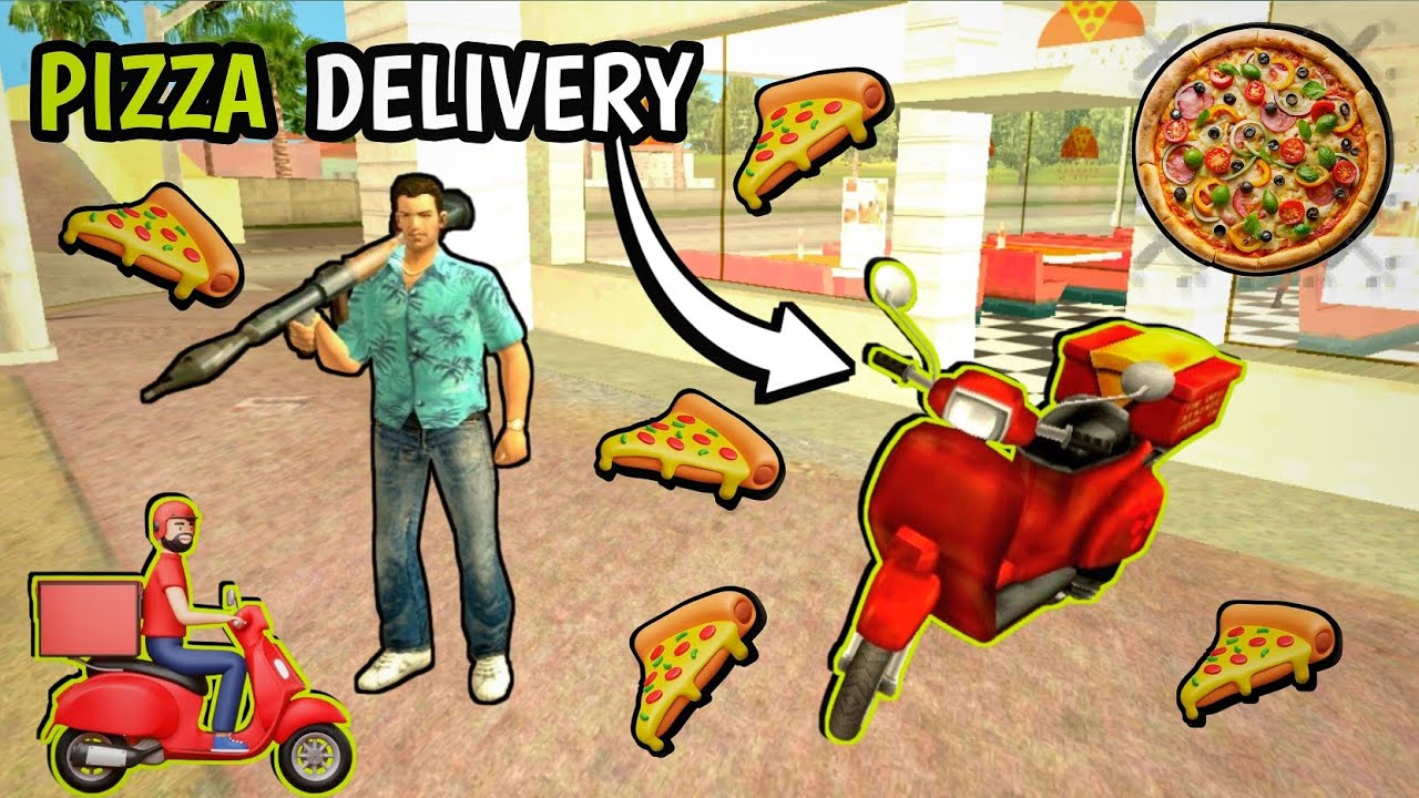 GTA Vice City Me Pizza Wala Ban Gaya! | Best Pizza Delivery Mission Gameplay 