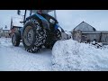 Чистим снег в деревне МТЗ 82П