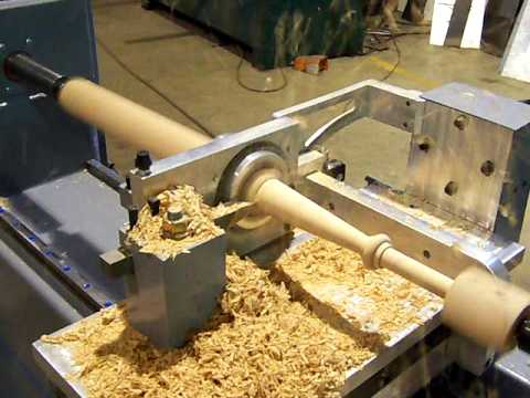 Motioncat CNC Wood Lathe Square Spindle Turning - YouTube