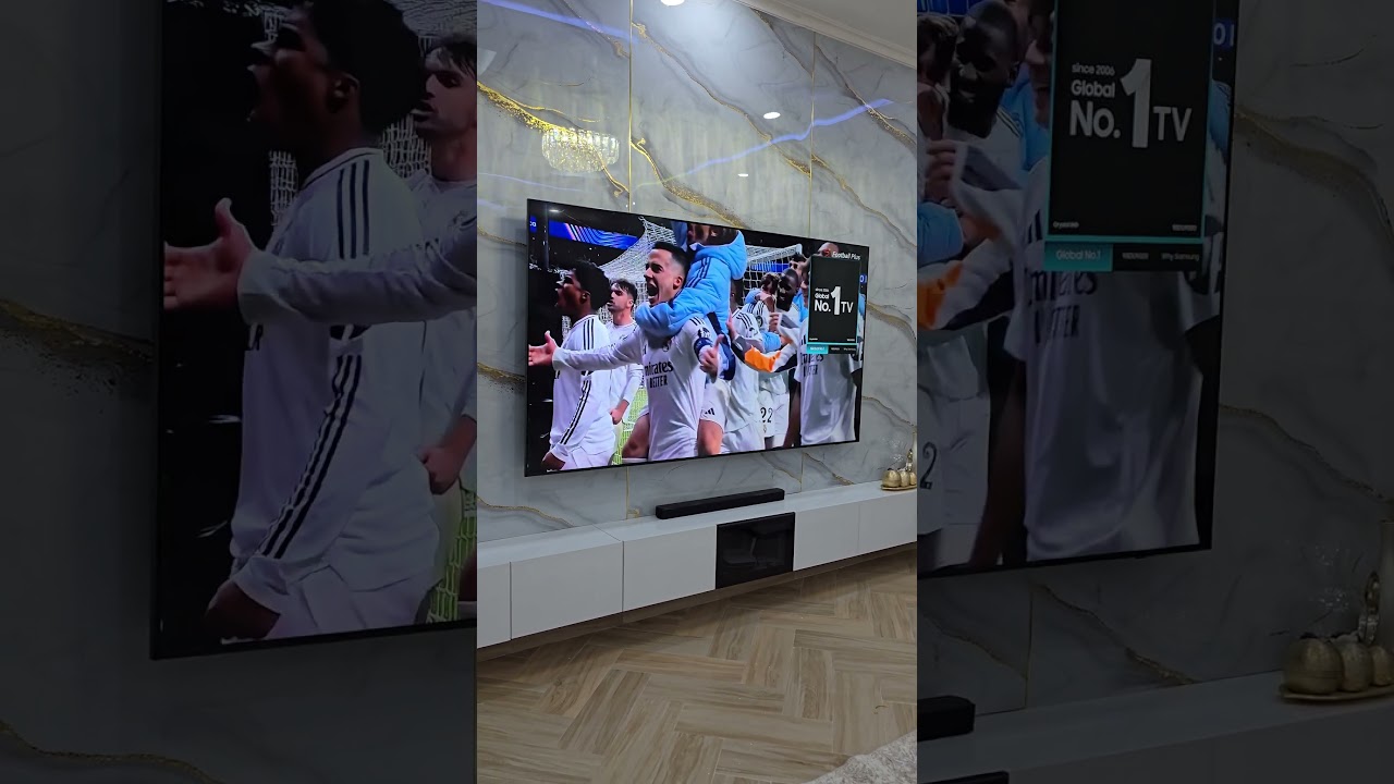 THE SUPER SIZE TV 98 INCH AFTER INSTALLATION   AMAIZING 