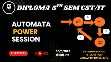 Automata Power Session🔥_Diploma 5th Sem CST/IT _ Important Questions & Exam Preparation 2025 #wbscte