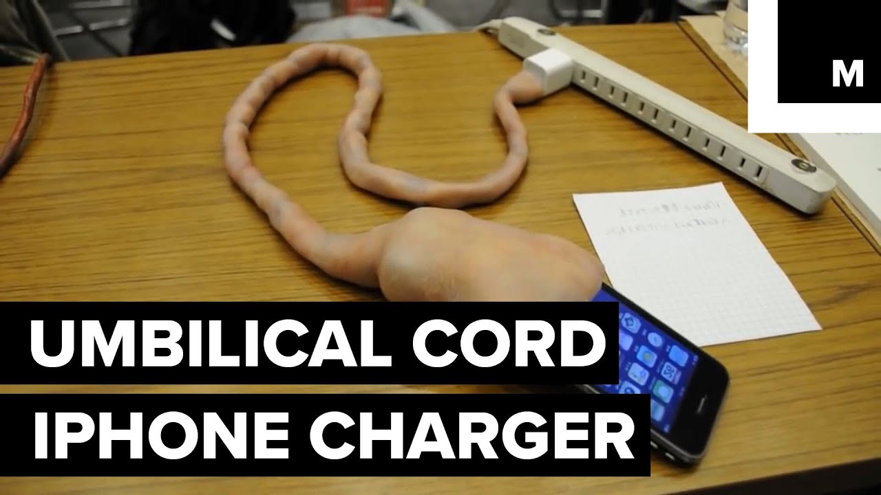 Umbilical cord iPhone charger