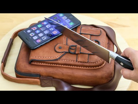 3D Men's Leather Bag Chocolate Cake | Realistic Cake Idea by Cakes StepbyStep