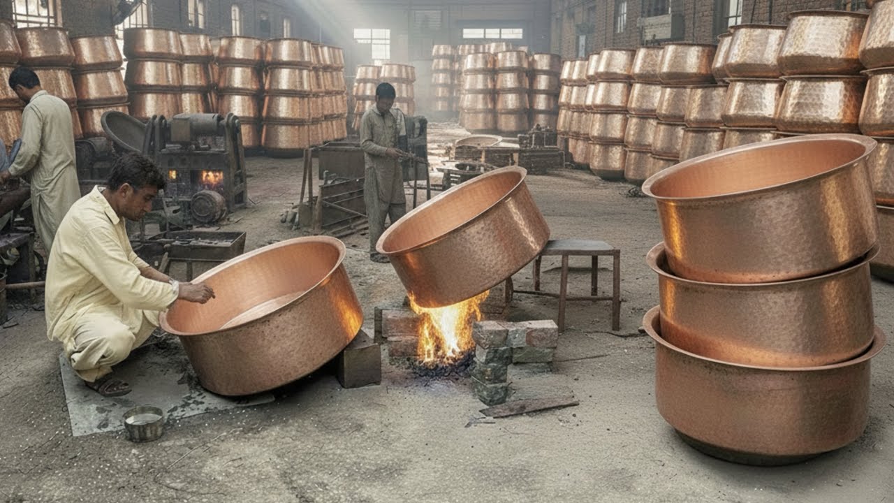 Amazing Recycling Process Of Copper Scrap Into Manufacturing Copper Cooking Pots In Factory