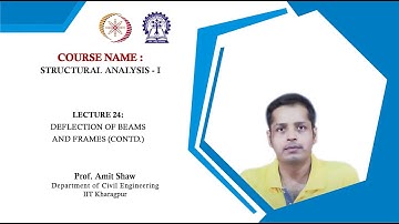 Lecture 24 : Deflection of Beams and Frames (Contd.)