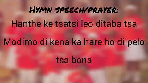 Tsela E Thata Jwang (Lyrics + Hymn Speech) - St. Moses Choir