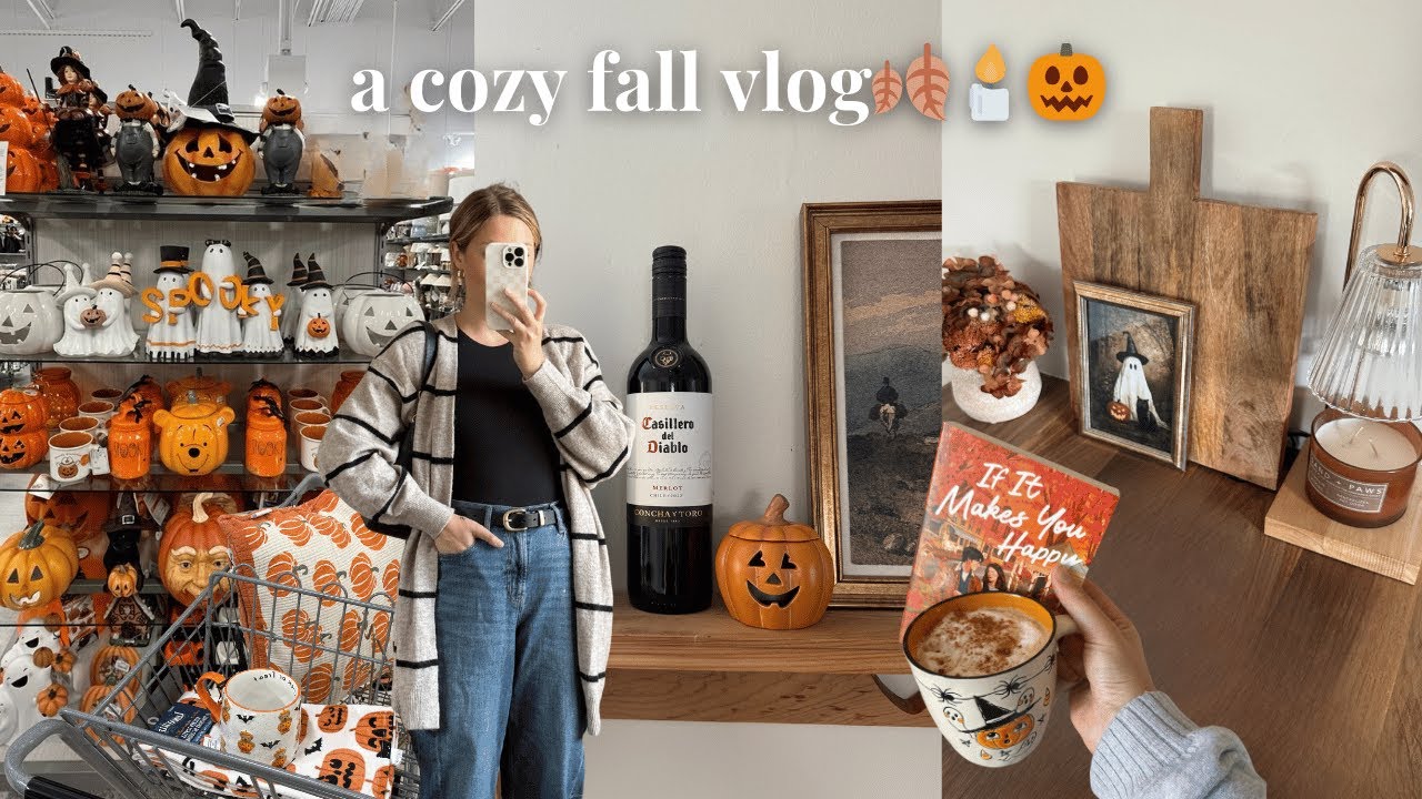preparing for fall🍂🤎  a cozy fall vlog!! fall shopping, decorating, baking & more!