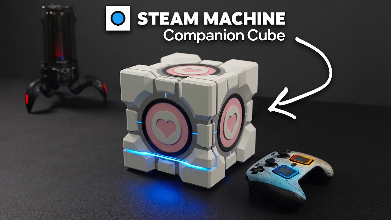 I Turned the New Steam Machine into a Weighted Companion Cube!