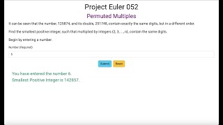 Project Euler 052 - Permuted Multiples