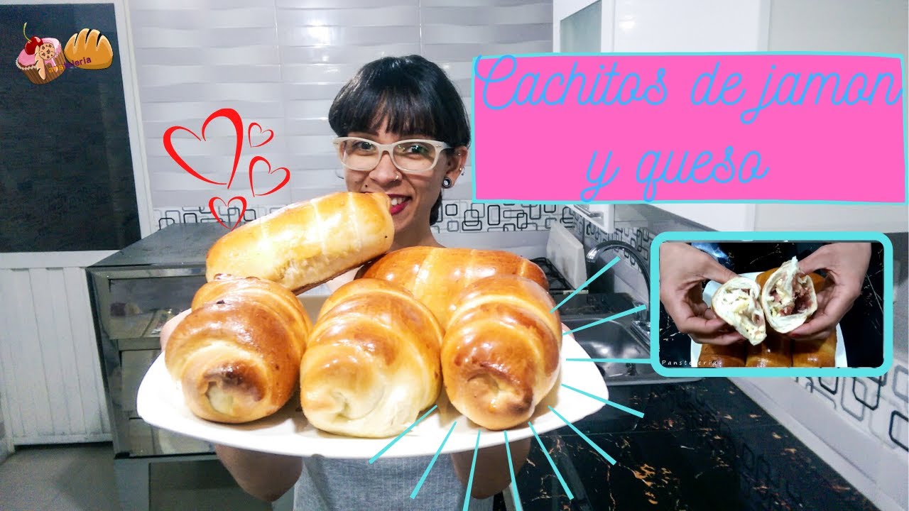 Cachitos de jamón y queso (MEGA DELICIOSOS) / Pansteleria