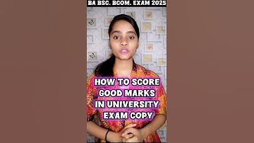 BA. BSc. BCom. Exam 2025 || How to get good marks in university exam copy? 👍💯 #1stsemester
