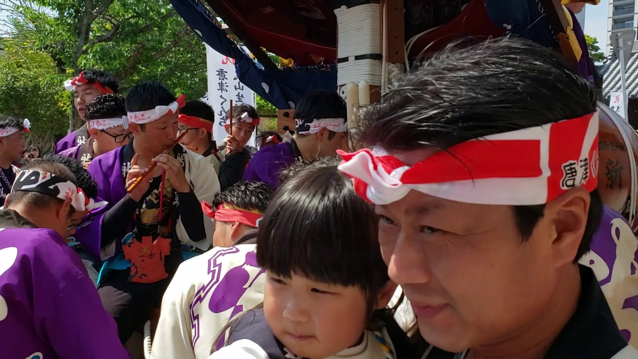 唐津くんち 7番山 飛龍 囃子始め 出発準備