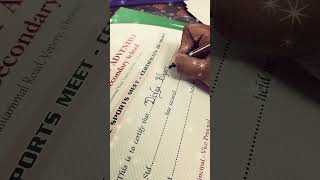 Certificate Writing calligraphyhandwriting calligraphy handwriting cursive trending viral