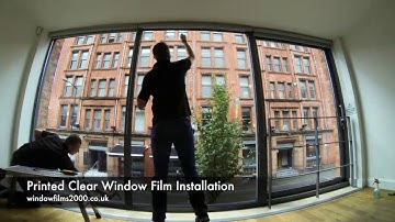 Full Colour Printed Optically Clear Window Film Install