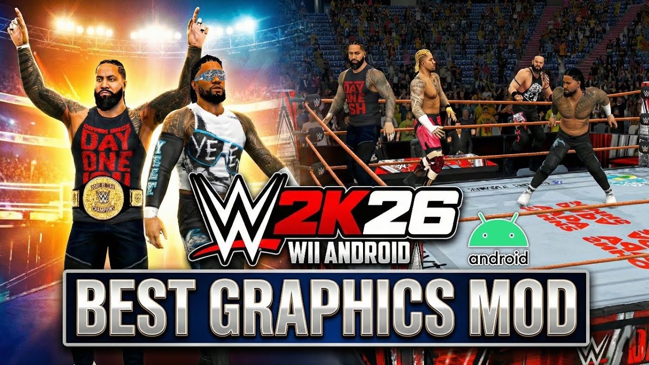Новый мод WWE 2K26 для Wii на эмуляторе Dolphin | Bloodline Tag Team | Геймплей на Android