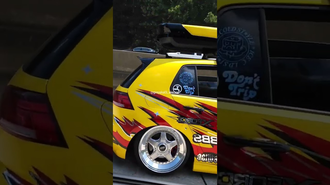 slammed VW Golf slidn