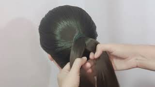 Gorgeous juda bun hairstyle /Wedding hairstyle for long medium short hair/Ladies hairstyle/Hairstyle