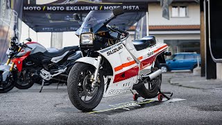 Suzuki RG 500 Gamma soundcheck: Mythical 2-stroke Race Replica Start & Warm Up (4K - HQ Audio)