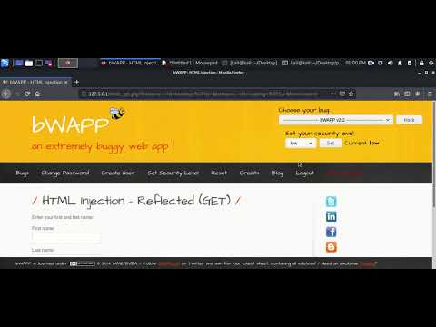 HTML INJECTION -Reflected (GET) bypass | low | medium level security 2020