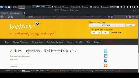 HTML INJECTION -Reflected (GET) bypass | low | medium level security 2020