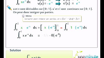 Intégration Par Parties - Une Minute Pour Comprendre - TS - 2