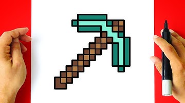 How to DRAW MINECRAFT PICKAXE