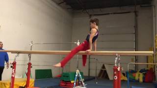 Level 4 boys gymnastics parallel bars routine