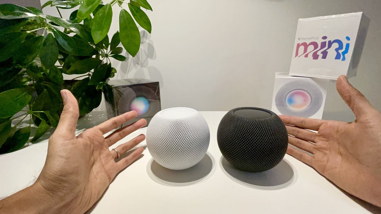 Apple HomePod Mini White Vs HomePod Mini Black - Full detailed comparison -  4K - First View