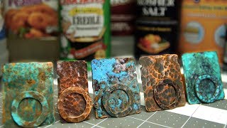 Copper Patinas  How To Patina Copper Metal  Five Recipes  Verdigris, Liver of Sulphur, Vinegar