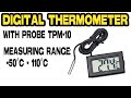 Digital thermometer mini lcd heating  cooling temperature sensor review testing  inside