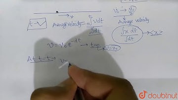 A particle is moving in a straight line such that its velocity varies as `v=v_(0) e^(-lambdat)`,