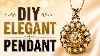 How to Bezel a 14 mm Rivoli - Stunning 😍 Gold Pendant