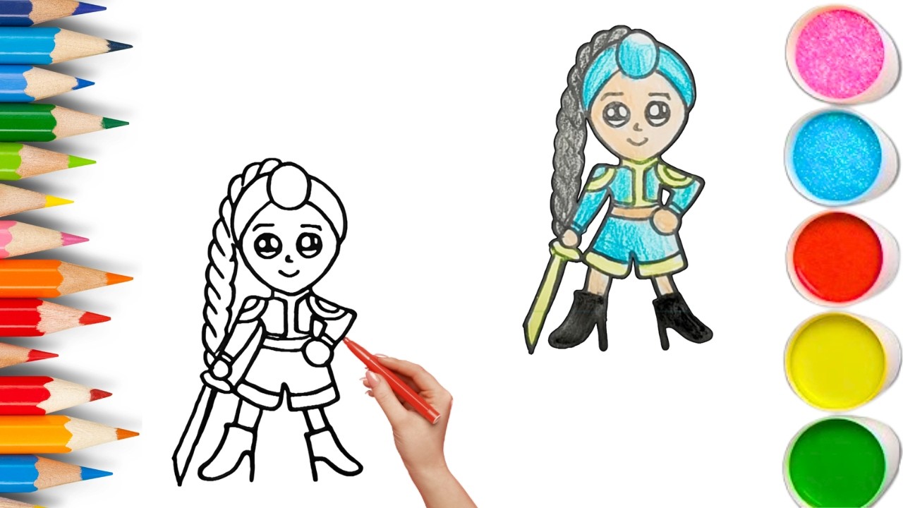How To Draw cute rumi Drawing, Painting & Coloring For Kids and ...