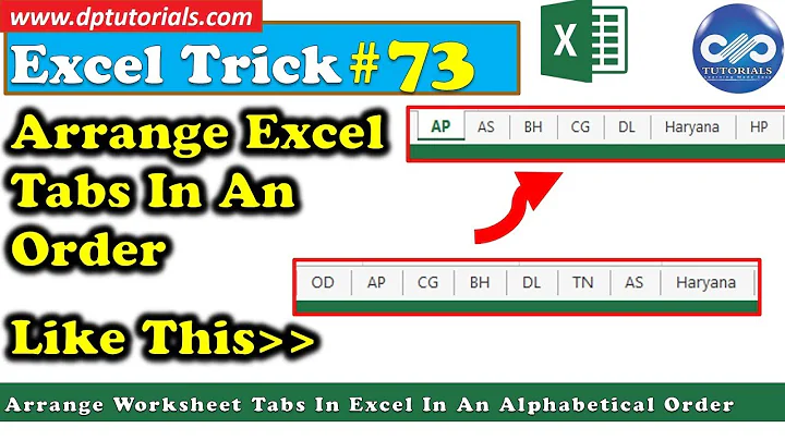 How to Arrange Worksheet Tabs In Excel In An Alphabetical Order || Sort Excel Worksheets In Order