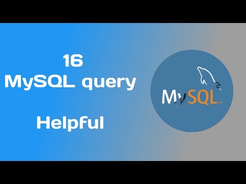 16 Most important Sql Query in Mysql database | Hindi