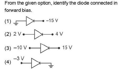 From the given option, identify the diode connected in forward bias.