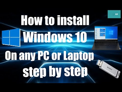 How to install windows 10 in any laptop or desktop 💻🖥️step by step. #AK ...