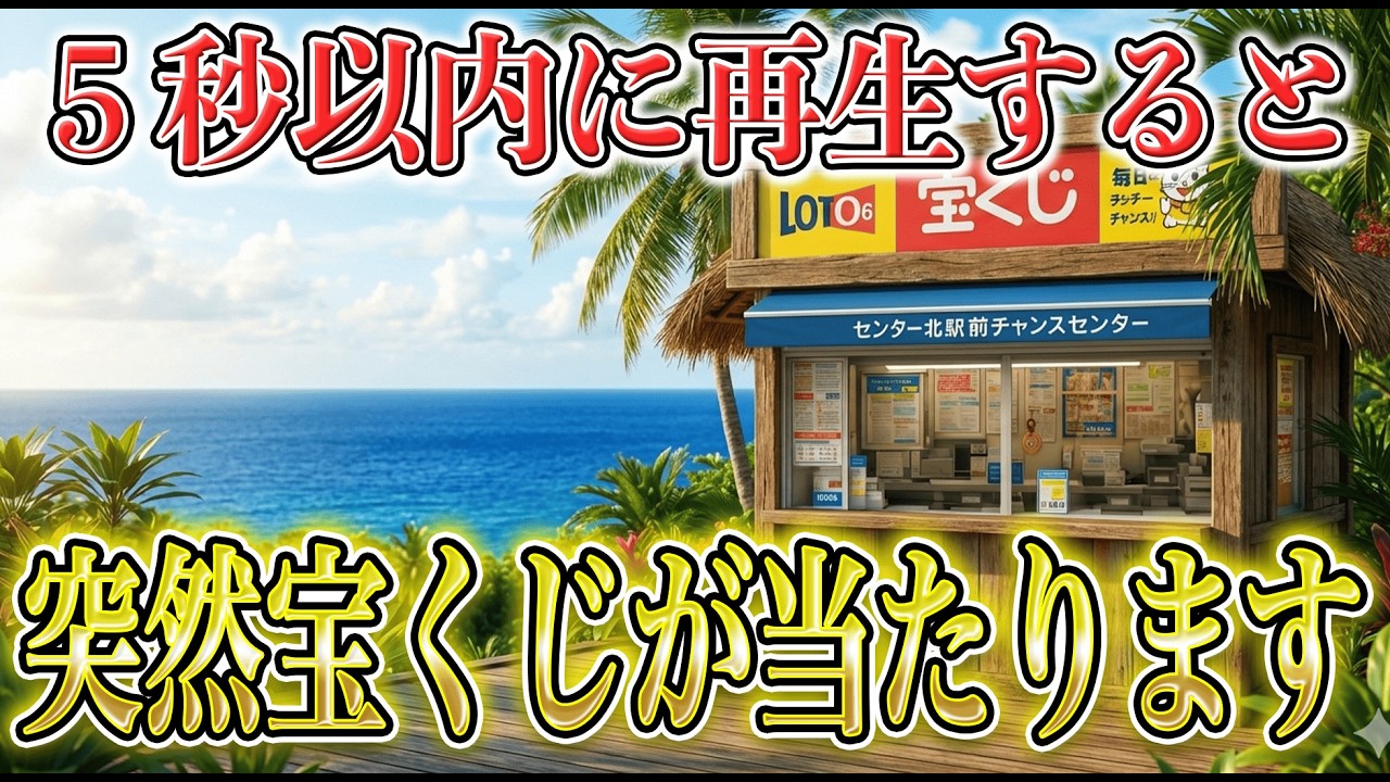 ５秒以内に動画を再生したら、突然なぜか宝くじが当たります