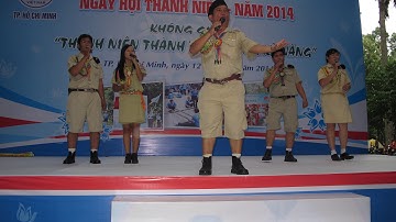 Đồng diễn semaphore chào mừng Đại Hội Đại Biểu Hội LHTN VN TP.HCM lần 7 nhiệm kỳ 2014-2019