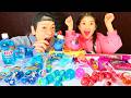 Pink vs Blue Food Challange.Mukbang
