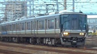 2023.08.30 JR西日本 223系2000番台W編成+1000番台V編成Aシート車組込 12両編成 3414A新快速4号野洲行き通過 岸辺駅～千里丘駅間